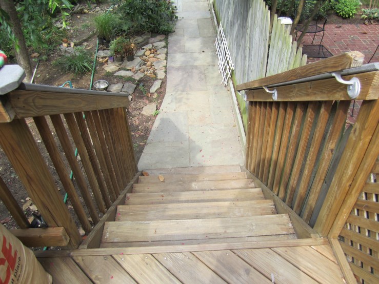 The back deck steps