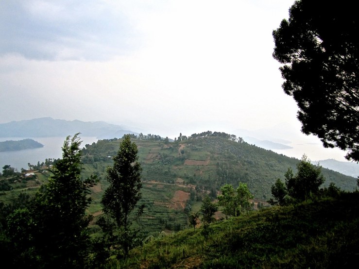 Fields on a nearby hillside.