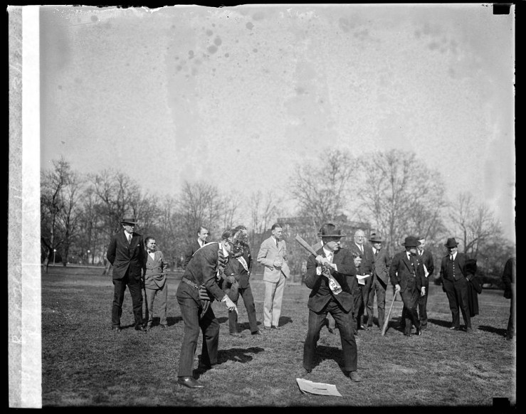 March 10, 1926, game between Republicans and Democrats of House, via Library of Congress