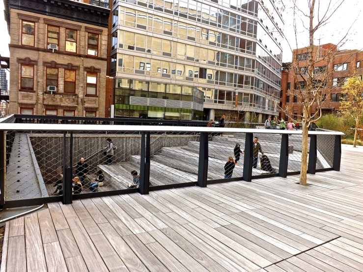 High Line steps/enclos*ure