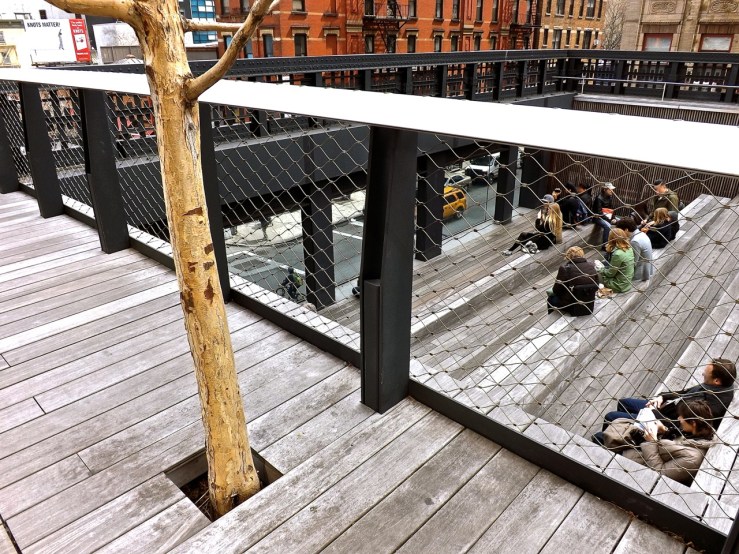 High Line steps/enclos*ure