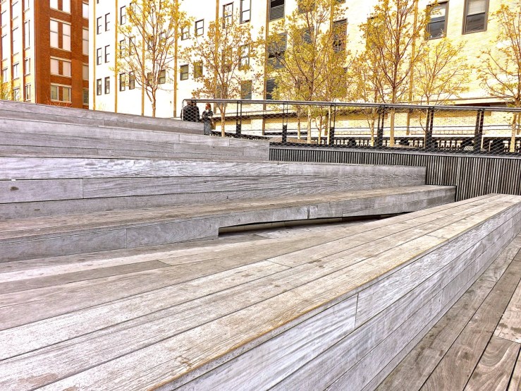 High Line steps/enclos*ure