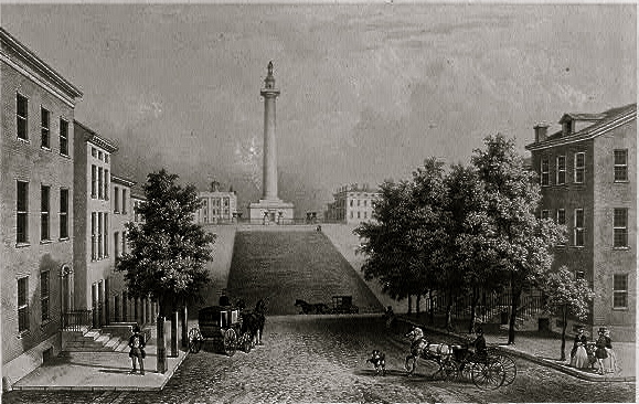 19th c. Washington Monument, Baltimore, Library of Congress/enclos*ure
