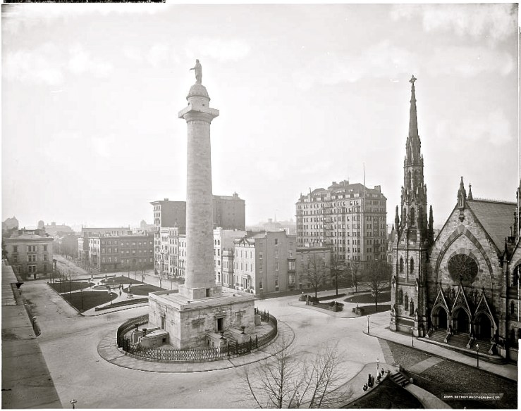 early 20th c. Washington Monument, Baltimore, Library of Congress/enclos*ure