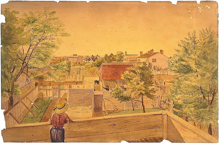 K St. backyards, Washington, DC, Library of Congress/enclos*ure