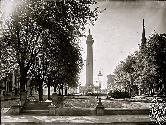 Washington Monument, Baltimore, 1900, Md. Historical Society/enclos*ure