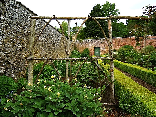 The walled garden, Abbotsford, near Tweedbank on the Scottish Borders, by Barbara Carr.  Sir Walter Scott laid out the garden in the 1820s.