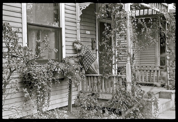 The Sunday porch/enclos*ure: Omaha, Nebraska, 1938, by John Vachon, Library of Congress
