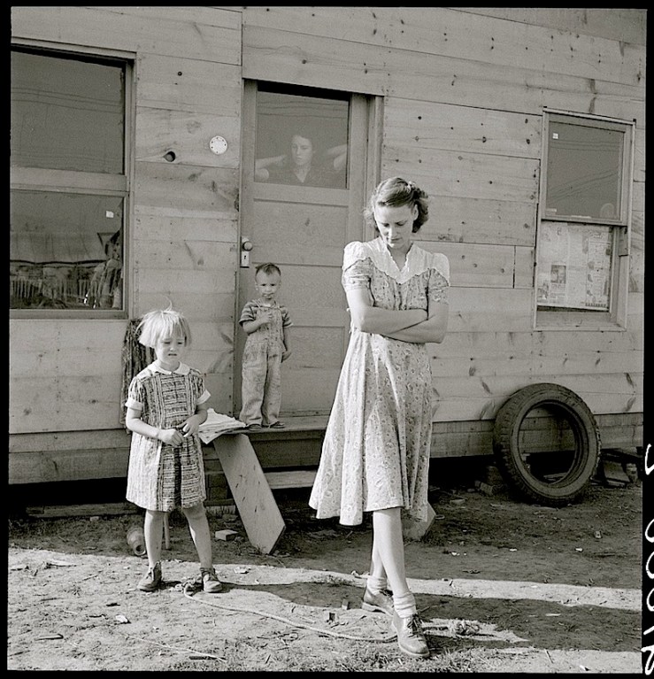 Young mother in squatter camp dreams of a garden, Sept. 1939, by Dorothea Lange, via Library of Congress