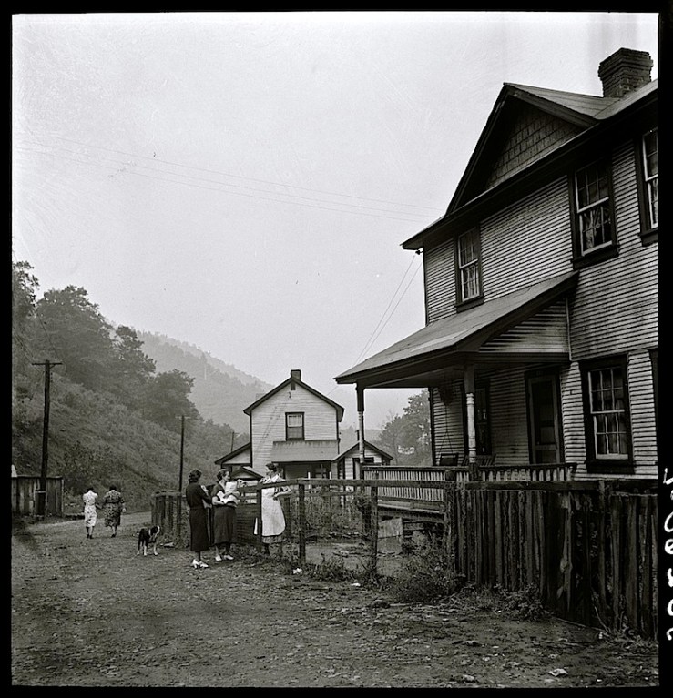 The Sunday porch/enclos*ure: miner's house in Capels, W.V.,1938, by Marion Post Wolcott, via Library of Congress