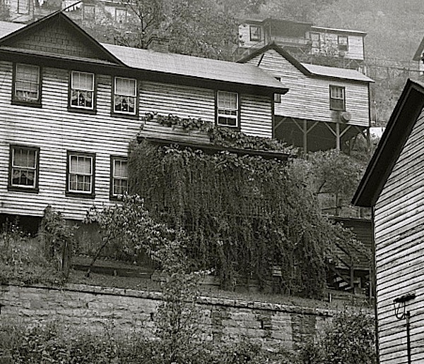 The Sunday porch/enclos*ure: detail, miner's house in Capels, W.V.,1938, by Marion Post Wolcott, via Library of Congress