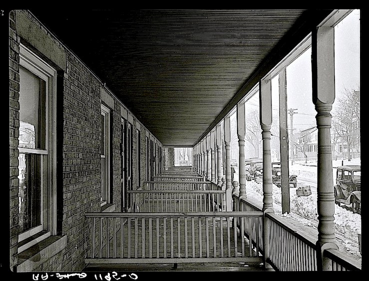 Bound Brook, N.J., Feb. 1936, porches, via Library of Congress