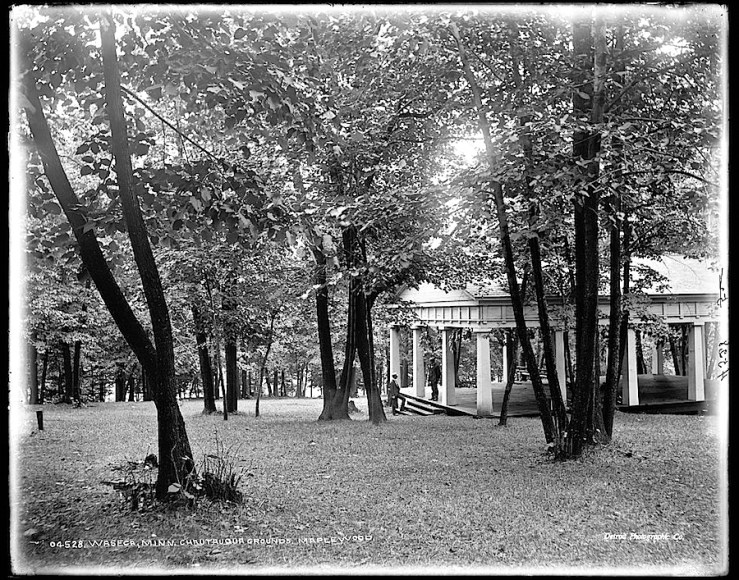 The Sunday porch/enclos*ure: Maplewood Camp, Waseca, Minn., c. 1900, Library of Congress