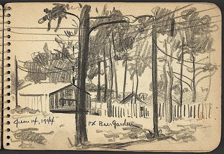 PX Beer Garden, June 14, 1944, via LoC