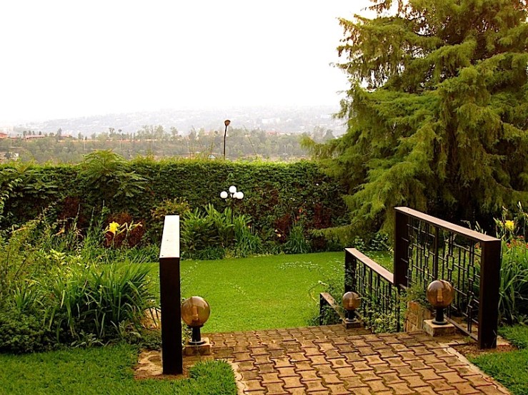 enclos*ure: our Kigali garden, June 2014 - upper lawn