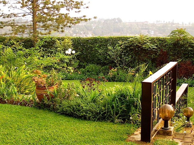 enclos*ure: our Kigali garden, June 2014 - upper lawn