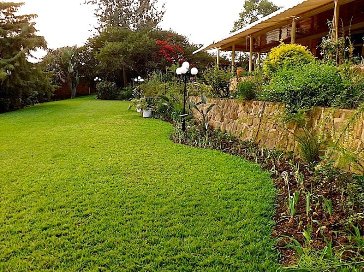 enclos*ure: our Kigali garden, Summer 2012 - lower lawn