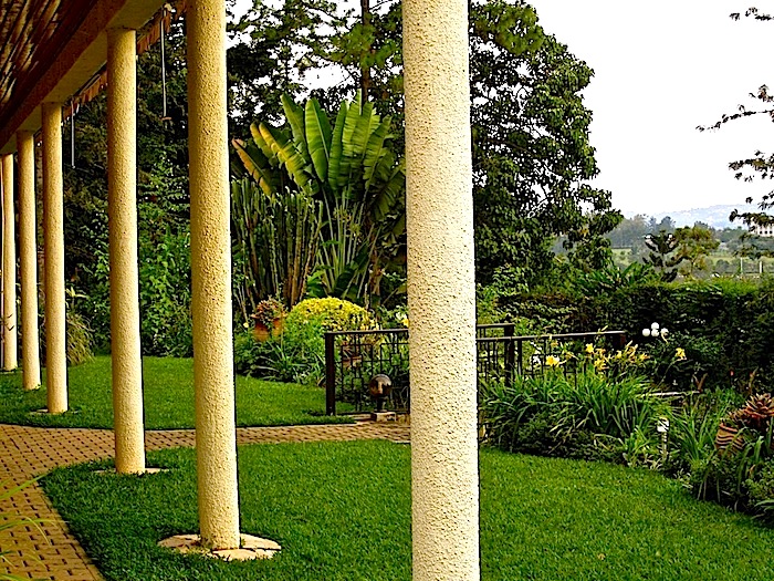enclos*ure: our Kigali garden, June 2014 - upper lawn