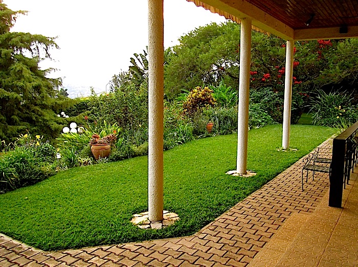 enclos*ure: our Kigali garden, June 2014 - upper lawn