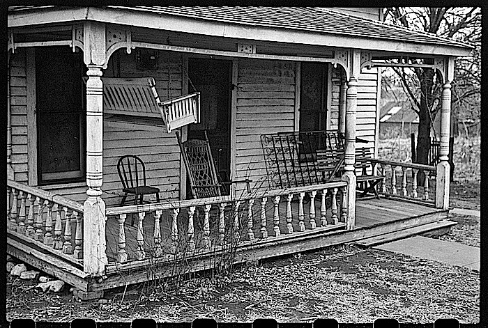 Winter prep, Kansas porch, J. Vachon, LoC