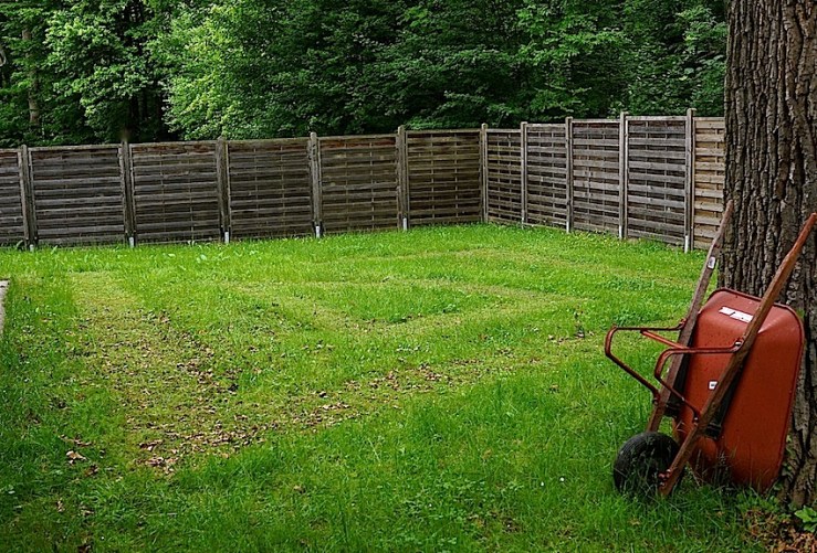 The wheelbarrow is entirely ornamental.