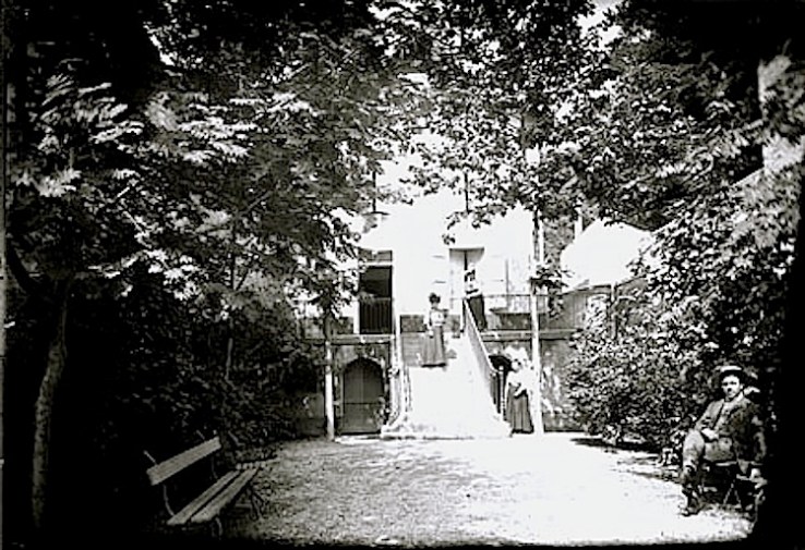 1906 garden with steps in France, Bibliotheque Toulouse