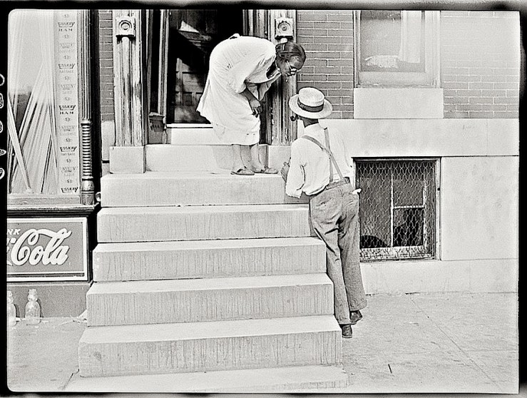 Baltimore stoop, J. Vachon, Library of Congress