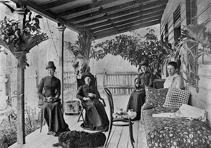 Tea on porch, 1887, State Library of Queensland, Australia