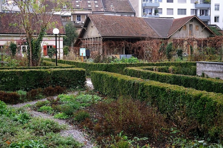 The back garden, Mission 21, Basel, Switzerland, late November 2015, by enclos*ure