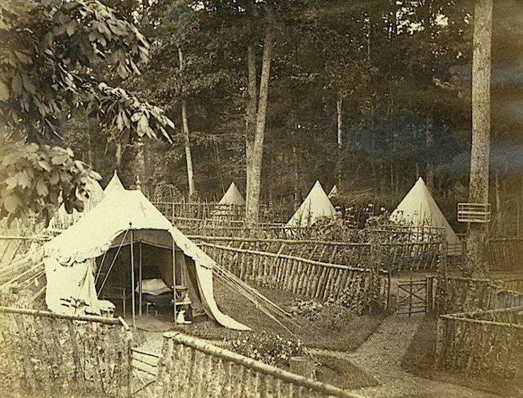Maj. Buller's tent, Grimsby camp, Hamilton Public Library