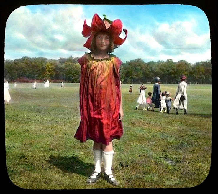 5 Child:ren in wildflower costumes, Chicago, ca. 1920, The Field Museum Library