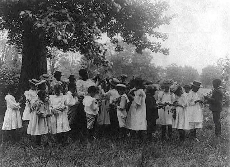 Schoolchildren in nature class, FB Johnston, Library of Congress