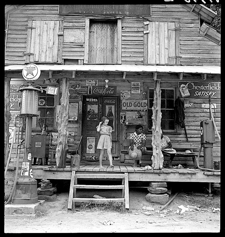 Store porch, D. Lange, Library of Congress