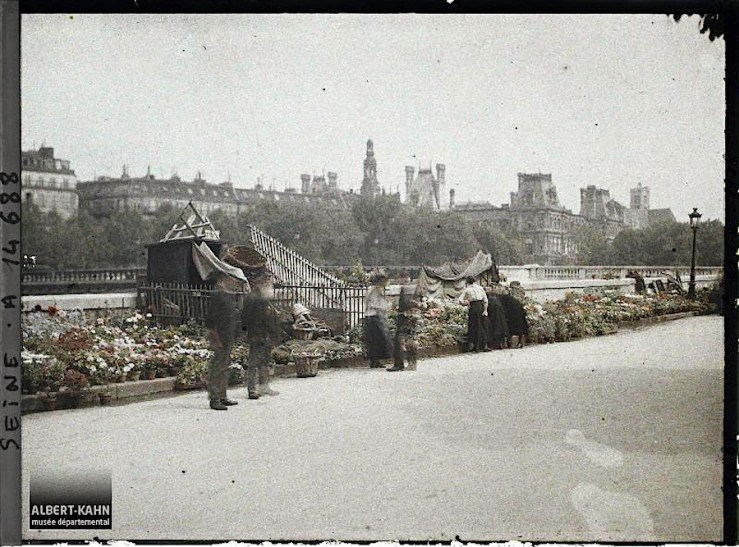 France, Paris, Marché aux fleurs